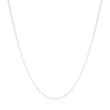 Gargantilha Longa Elos 2 mm Ródio Branco