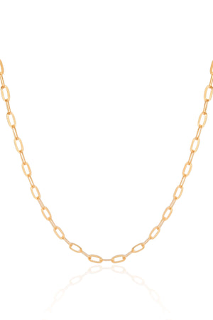 Choker Elos 3 mm Banhado a Ouro 18K