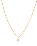 Choker Veneziana Ponto de Luz Cristal Banhado a Ouro 18K - 35 cm