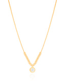 Gargantilha Veneziana Canutilhos Ponto de Luz Cristal Banhado a Ouro 18K - 40 cm