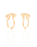 Brinco Laço Torcido 3.1 cm Banhado a Ouro 18K