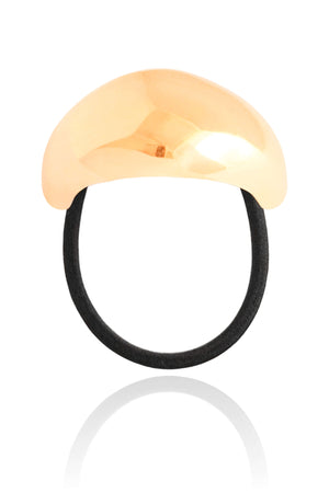 Pony Cuff Abaulado Liso Banho Dourado