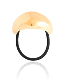 Pony Cuff Abaulado Liso Banho Dourado