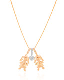 Gargantilha Filho Meninas Mix de Banhos Coração Cristal Banhado a Ouro 18K - 45 cm