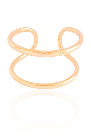 Bracelete Filetes Tubo Banhado a Ouro 18K