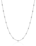 Gargantilha Longa Gomos Ródio Branco - 70 cm