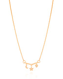 Gargantilha Veneziana Céu Pontos de Luz Cristal Banhado a Ouro 18K - 45 cm