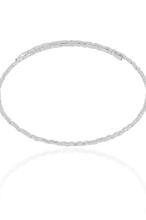 Aro Mola Quadrados 2 mm Ródio Branco - 30 cm