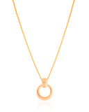 Gargantilha Veneziana Redondo Texturizado Banhado a Ouro 18K - 45 cm