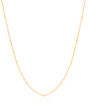 Gargantilha Infantil Grumet Bolinhas 2 mm Banhado a Ouro 18K - 32 cm