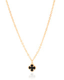 Gargantilha Elos Trevo Tom Onix Banhado a Ouro 18K - 40 cm