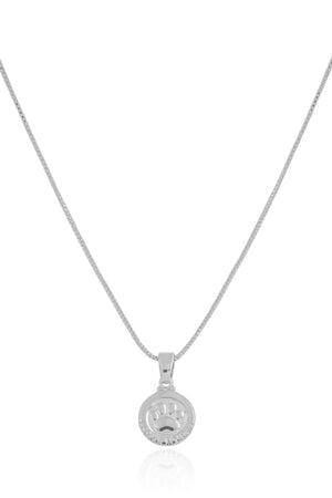 Gargantilha Veneziana I Love My Pet Ródio Branco - 45 cm