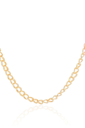 Choker Elos Duplos Banhado a Ouro 18K