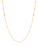 Gargantilha Grumet Longa Plaquinhas Banhado a Ouro 18K - 80 cm