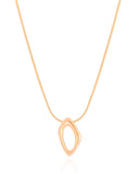 Gargantilha Rabo de Rato Pingente Orgânico Banhado a Ouro 18K - 40 cm