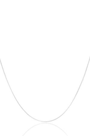 Gargantilhas Venezianas 5 x 45 + 5 cm Ródio Branco