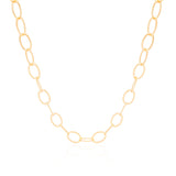 Choker Elos Ovais Banhado a Ouro 18K