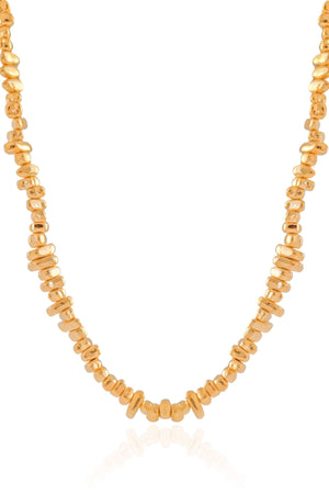 Choker Cascalhos Lisos Banhado a Ouro 18K