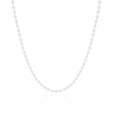 Choker Bolinhas 3 mm Ródio Branco