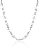 Choker Piastrine 4 mm Ródio Branco