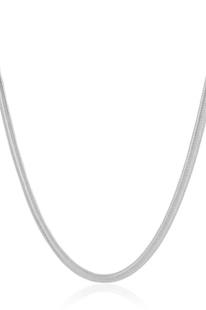 Gargantilha Snake 4 mm Ródio Branco