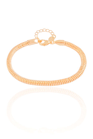 Pulseira Rabo de Rato 4 mm Banhado a Ouro 18K