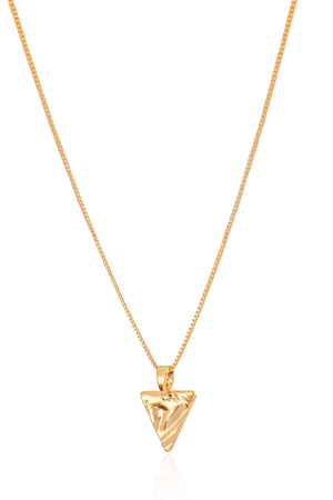 Gargantilha Veneziana Triângulo Orgânico Banhado a Ouro 18K