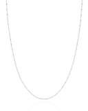 Gargantilha Masculina Torcida 1 mm Ródio Branco - 60 cm