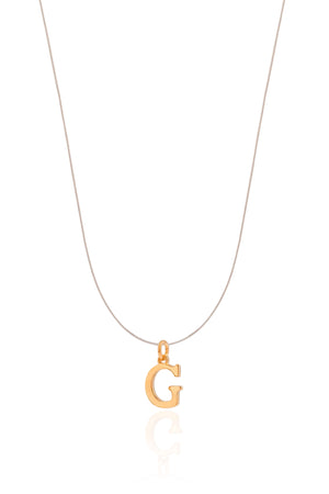 Choker Nylon Letra G Banhado a Ouro 18K