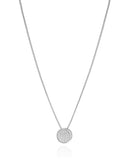 Gargantilha Veneziana Redondo Cravejado Cristal Ródio Branco - 45 cm