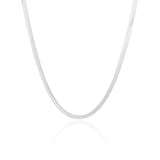 Choker Malha Fita 4 mm Ródio Branco