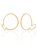 Brinco Argola Tubo 3.3 cm Banhado a Ouro 18K