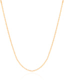 Gargantilha Plaquinhas Ovais Achatadas Banhado a Ouro 18K - 40 cm