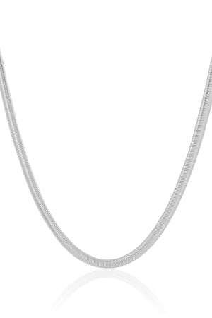 Choker Snake 4 mm Ródio Branco