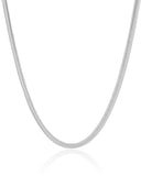 Choker Snake 4 mm Ródio Branco