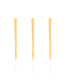 Trio de Grampos Torcidas Banho Dourado