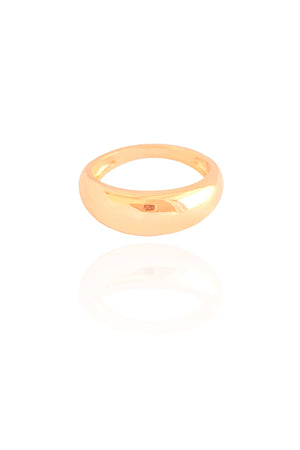 Anel Liso Tamanho 21 Banhado a Ouro 18K