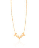 Choker Elos Corações Lisos Banhado a Ouro 18K