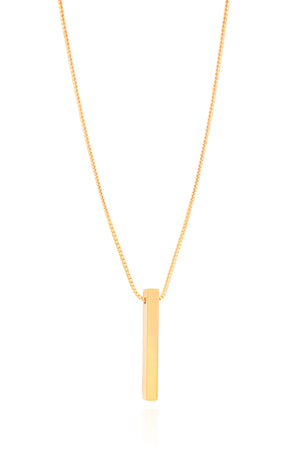 Gargantilha Masculina Palito Liso 2.5 cm Banhado a Ouro 18K - 70 cm