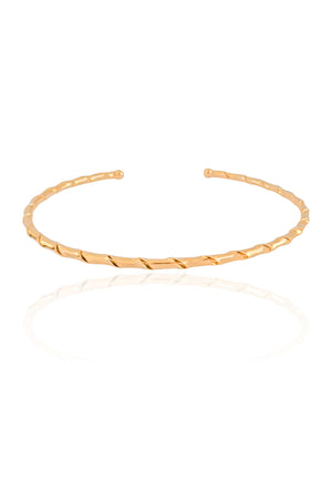 Bracelete Espiral 2 mm Banhado a Ouro 18K