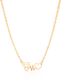 Gargantilha Elos Batimentos FIlho Menina Banhado a Ouro 18K - 40 cm