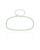 Pulseira Riviera Turmalina 2 mm Ródio Branco