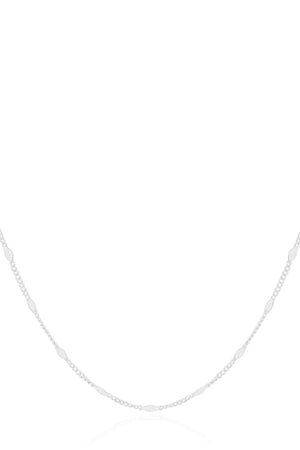 Gargantilha Longa Grumet Losango Ródio Branco