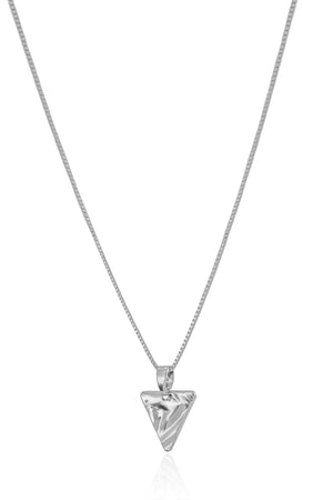 Gargantilha Veneziana Triângulo Orgânico Ródio Branco