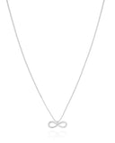 Gargantilha Veneziana Infinito Liso Ródio Branco - 40 cm