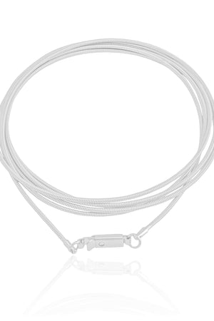 Pulseira Corda de Violão Ródio Branco