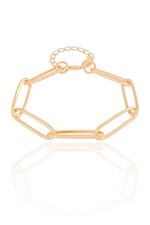 Pulseira Elos Ovais Banhado a Ouro 18K