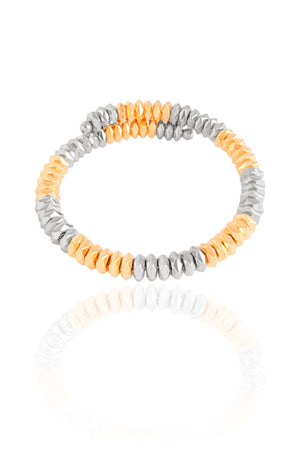 Bracelete Mola Sextavada 7 mm Mix de Banho