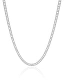 Choker Grumet 4 mm Ródio Branco