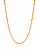 Gargantilha Malha Oca 3 mm Banhado a Ouro 18K - 45 cm